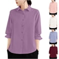 thumbnail image 1 of Sudaderas con capucha cómodas,Camisa informal de manga larga y cuello redondo para mujer, mezcla de poliéster y elastano, blusa holgada para usar en casa, sopatenor, 1 of 8