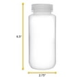 thumbnail image 4 of Reagent Bottle, 500ml - Wide Mouth with Screw Cap - Polypropylene - Translucent - Eisco Labs, 4 of 4