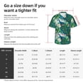 thumbnail image 3 of KLL Men's Hawaiian Shirt Short Sleeve Button Down Beach Shirts-Peacock And Flowers, 3 of 5