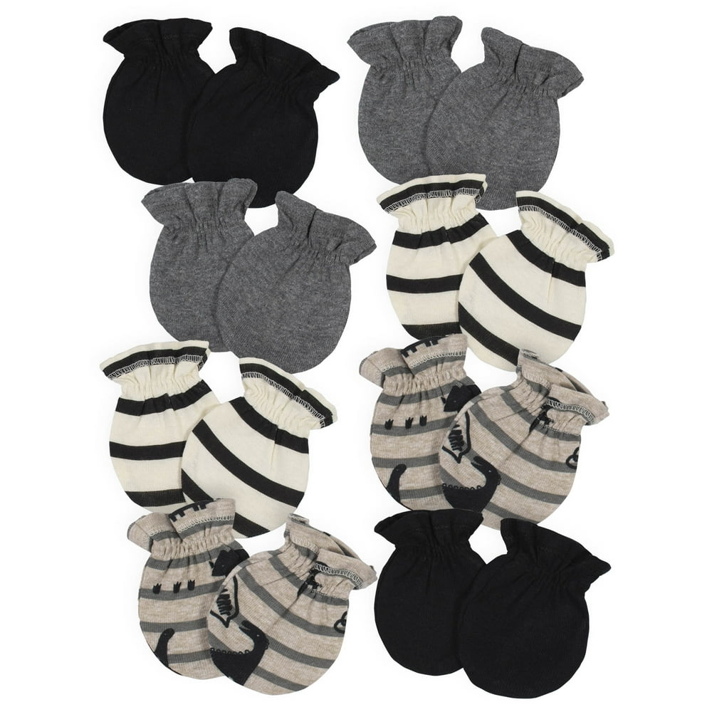 Gerber Gerber Baby Boy Organic Mittens, 8Pack