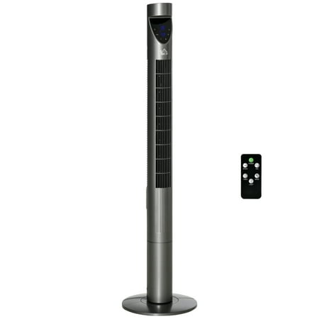 

Htovila Tower Fan Cooling for Home Bedroom w/ Air Filter Oscillating RC Grey