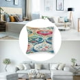 thumbnail image 5 of BANET Pillow Cover Patten in Red, Yellow, Green, Blue Square Throw Waist Pillow Case Decorative Cushion Cover Pillowcase Sofa 24x24in, 5 of 7