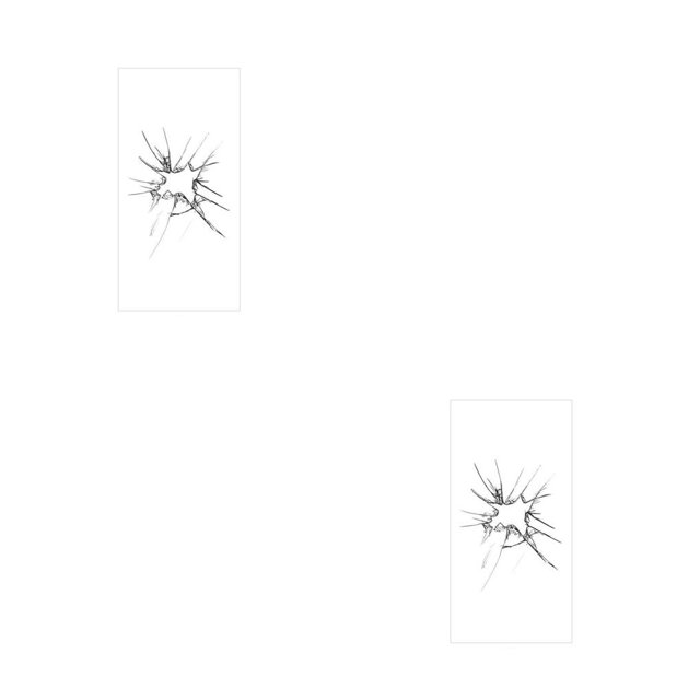 Bearachild Película autoadhesiva larga para puerta y ventana, diseño roto, puerta corredera, puerta corredera de vidrio, pegatinas para ventana Type5 NO5