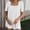White, variant on ALLLIST Spring Tops for Women Blue Square Neckline Short Sleeve Solid T-Shirts Blouses & Button-Down Shirts L