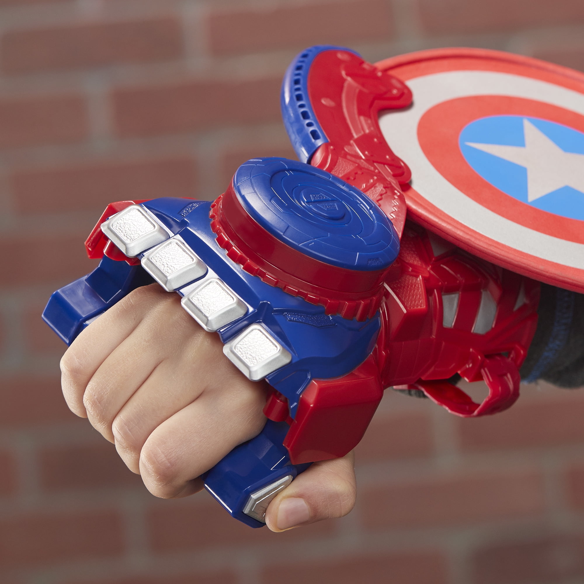 NERF Power Moves Marvel Avengers Captain America Shield Sling Disc-Launching Toy for Kids Roleplay, Kids Ages 5 and Up