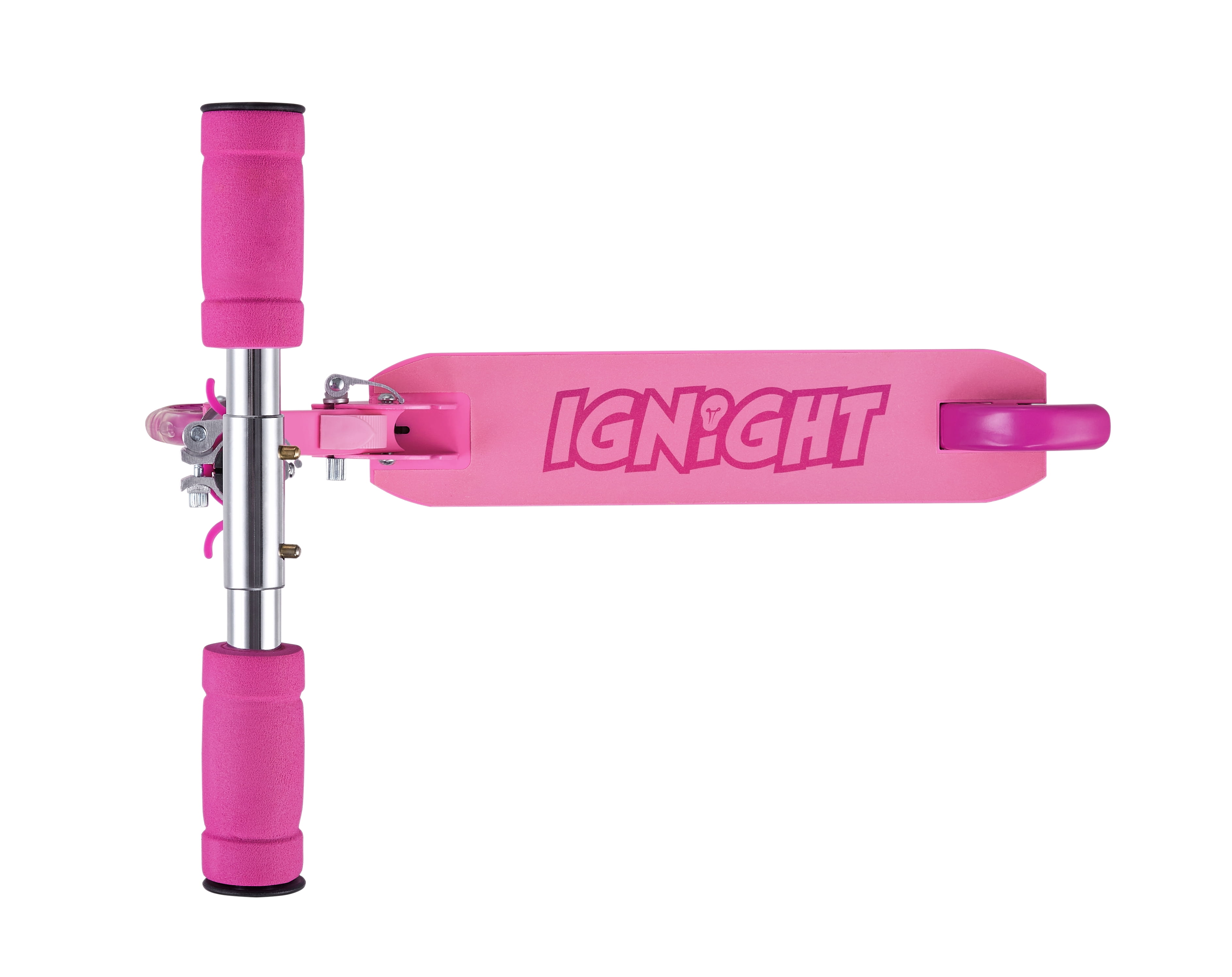 Ignite 2 Wheel Pink Kick Scooter with Light-up Wheels and T-Bar, for Female Ages 5+