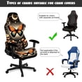 thumbnail image 5 of TSOVTHRID Butterfly Mushroom Moon Star Print Office Chair Covers Stretch Gaming Chair Cover Scratch Proof Furniture Protector Breathable Reclining Gamer Armchair Slipcovers for Dormitories, 5 of 7