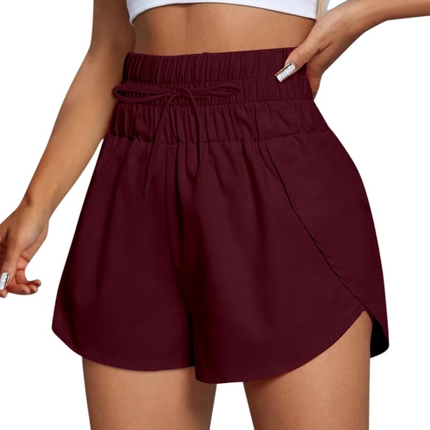 MKLEKYY Pantalones Cortos Casuales Para Mujer, Para Correr, Entrenamiento, Cintura Elástica, Pantalones Deportivos De Yoga