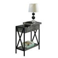 thumbnail image 3 of Convenience Concepts Tucson Flip Top End Table with Charging Station and Shelf, Cement/Black, 3 of 10