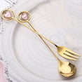 thumbnail image 4 of 1 Pair Stainless Steel Spoon Fork Cutlery Set Mixing Coffee Spoon Set Kitchen, 4 of 8