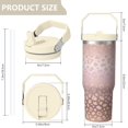 thumbnail image 4 of 30 Oz Tumbler Pink Leopard Gradient Tumbler with Lid and Straw, Birthday Gift Cup for Friend Women Men Coffee Travel Mug Thanksgiving Day Halloween Christmas Gift Water Bottle, 4 of 7