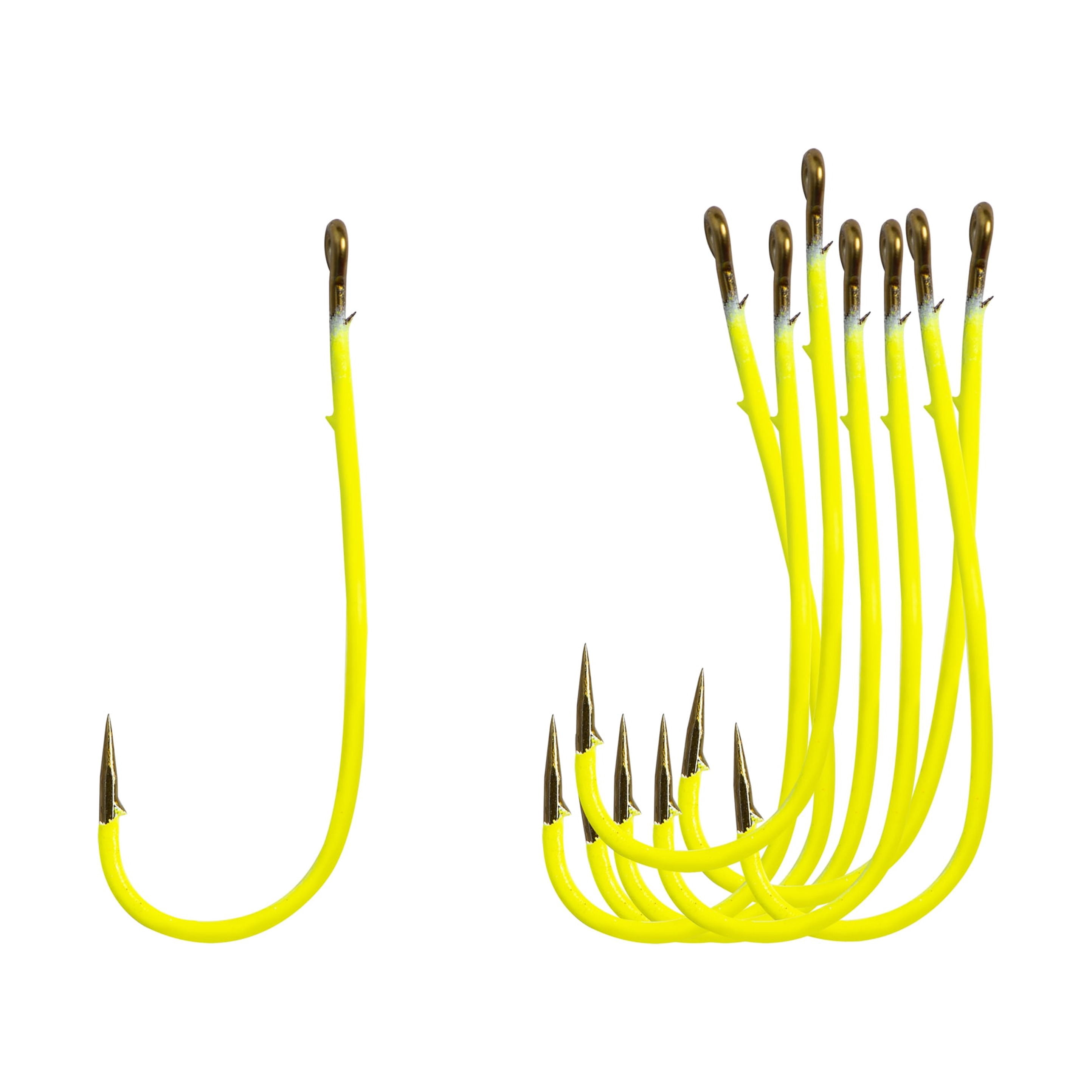 (2 pack) Mustad Slow Death Hook - Size: #1 (Chartreuse) 8pc