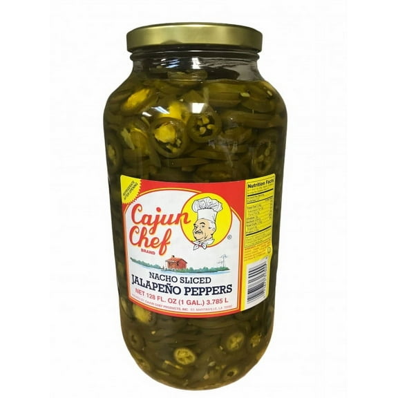 Cajun Chef Nacho Sliced Jalapeno Peppers 128oz
