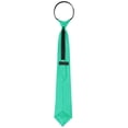 thumbnail image 4 of Corbatas de cremallera preatadas INSPIRE CHIC para el Día del Padre, corbatas de satén brillante en color sólido, formales y casuales, color turquesa, 4 of 5
