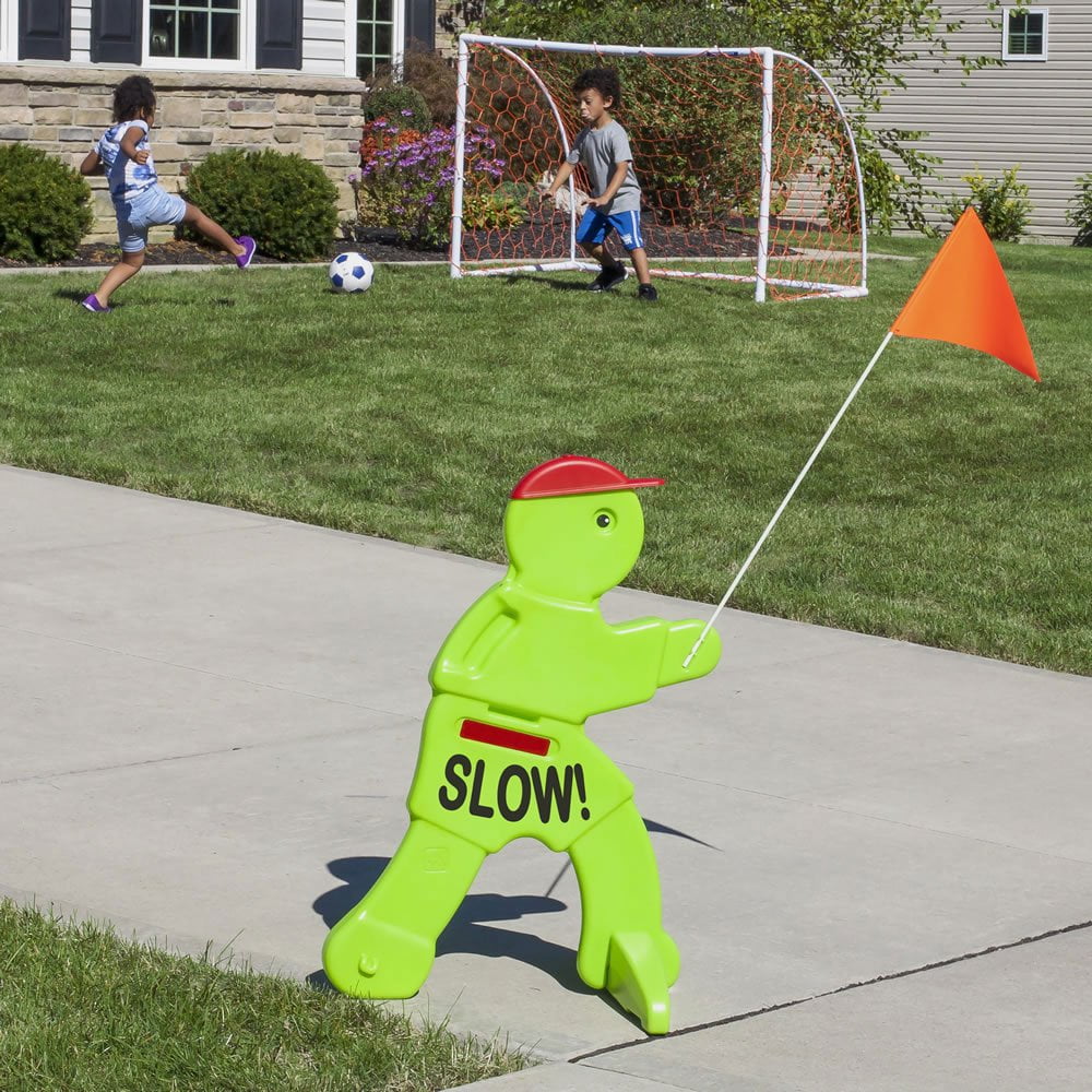 Step2 Kid Alert! Green Visual Warning Signal Safety Guy, 32" Tall Safety Notice Sign
