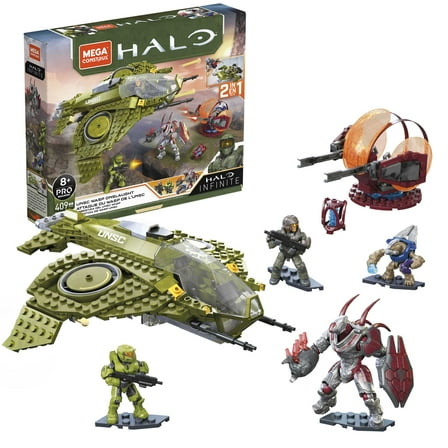 MEGA Halo Infinite UNSC Wasp Onslaught Building Kit with 4 Figures (409 Pieces)