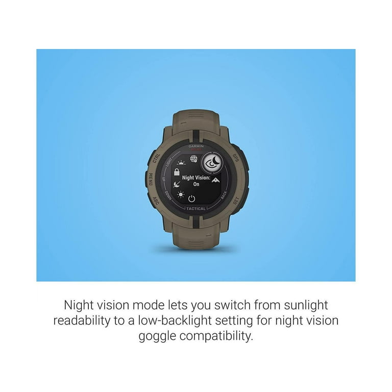 Garmin Instinct 2 Solar Tactical Edition 45mm Rugged GPS Smartwatch, Coyote  Tan 