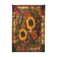 thumbnail image 2 of YAZAOO Square Tablecloth Sunflowers Roses Butterflies Hearts Pattern Tableclothes, 2 of 9