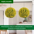 thumbnail image 2 of Rugerasy 2PC 21.6 Inch Topiary Balls,Artificial Topiary Flower Balls for Home Outdoor and Indoor Decor,Yellow, 2 of 7