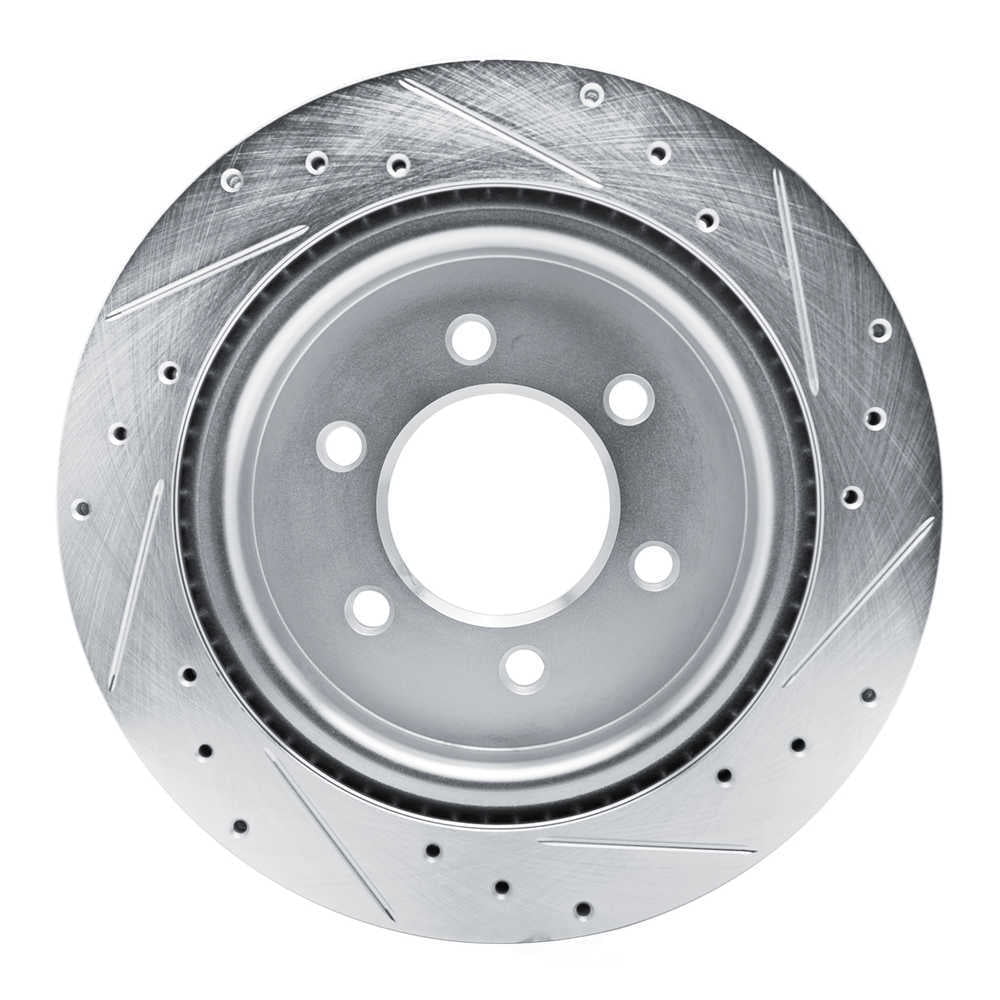 Dynamic Friction Company 631-54289L DFC Brake Rotor - Drilled And Slotted - Silver