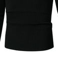 thumbnail image 3 of TFEOQRY Men's Mock Neck Sweater Ribbed Knitted Long Sleeve Solid Pullover Fall Winter Thermal Tops Black, 3 of 5