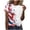 Multicolor-4, variant on Cavosen Summer Tops Short Sleeve Crew Neck Dressy Patriotic Tee Red White and Blue Graphic Shirt Basic Tops