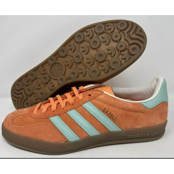 Size 11 Mens Adi-das Gazelle Indoor Casual Low-top Sneakers Orange Mint IH7499