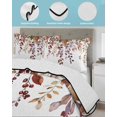 thumbnail image 4 of Fall Leaves Twin XL Size Down Alternative Comforter,Lightweight Comforter Quilt Bedding Set with Pillow Shams Farmhouse Watercolor Leaf Fruit Berry Plant Bed Comforter Duvet Insert 68"x98", 4 of 7