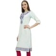 thumbnail image 3 of Bimba Women's Casual Digital Printed Kurta Green Ethnic Kurti Designer Tunic-20, 3 of 5
