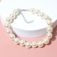 thumbnail image 2 of Walbest PEARL DOG NECKLACE JEWELLERY COLLAR FOR SMALL DOGS PUPS WHITE, 2 of 7