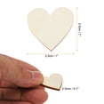 thumbnail image 2 of 50 piezas de corazón de madera sin terminar 1" x 1" x 0.1" rebanadas de madera natural recortes azulejos para manualidades DIY, 2 of 5