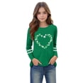 thumbnail image 4 of Blusas y camisas de manga larga con cuello redondo, moda del Día de San Patricio, blusa informal con estampado bonito de manga larga para niños y niñas., 4 of 5