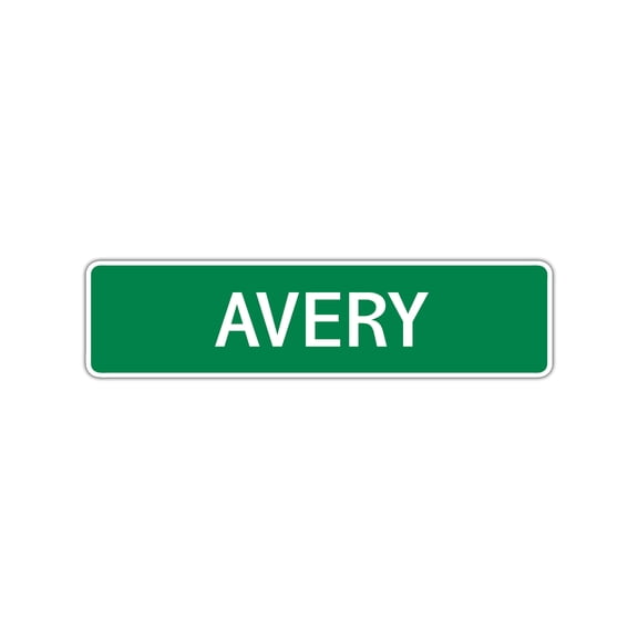 Avery Boys Children Name Letter Printed Plaque Decoration Label Indoor Outdoor Wall Novelty Aluminum Sign 4"x13.5"