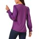 thumbnail image 3 of Camisetas casuales simples de manga larga con cuello en V de encaje para mujeres INSPIRE CHIC de moda de otoño e invierno, 3 of 3