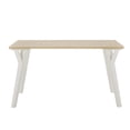 thumbnail image 5 of Alwynn Contemporary Rectangular Dining Table, White and Natural Wood, 5 of 7