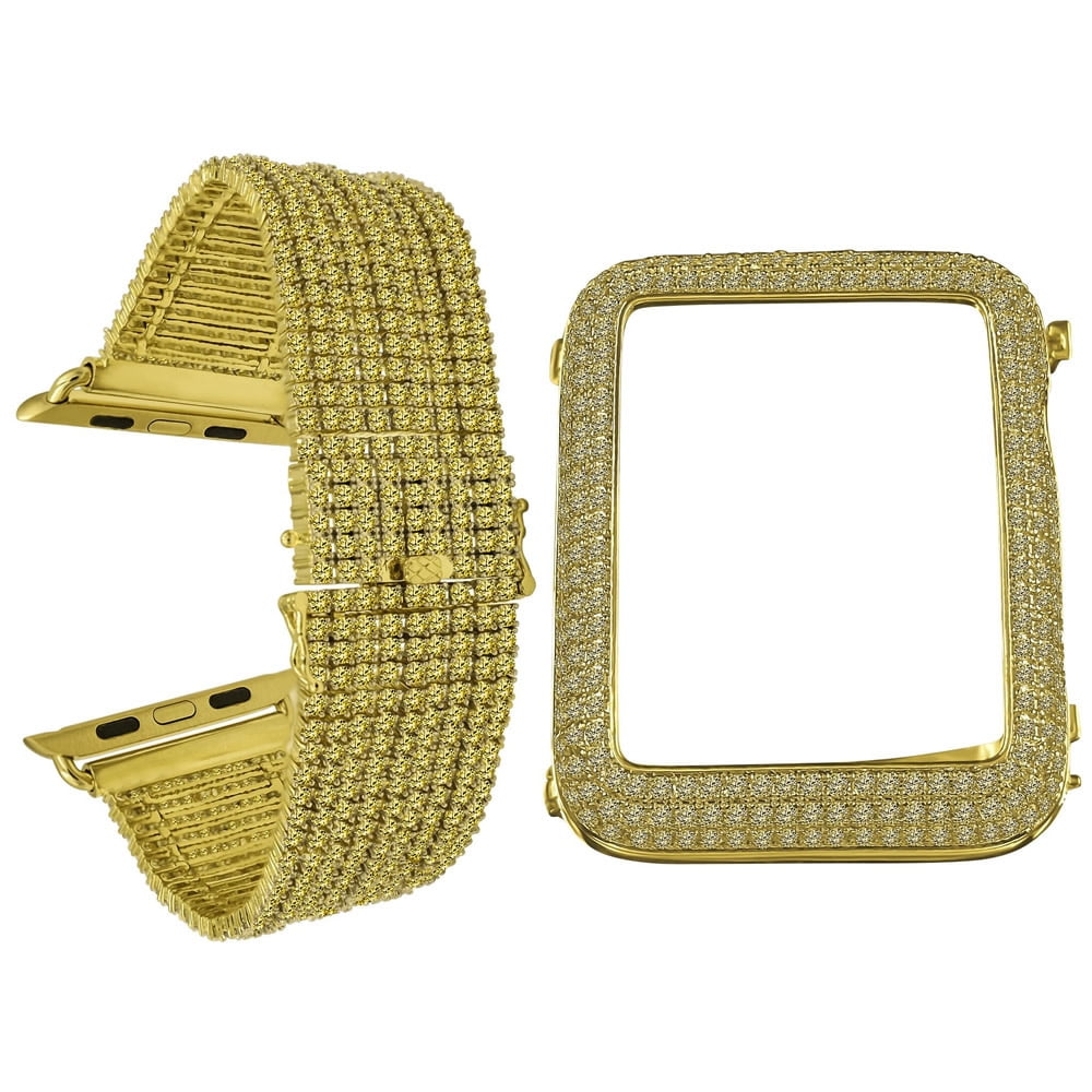 Iced out apple watch band 42mm clearance