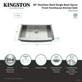 thumbnail image 4 of Gourmetier GKTSF36209 Uptowne 36" Stainless Steel Apron-Front Single Bowl Farmhouse Kitchen Sink with Strainer, Brushed, 4 of 5