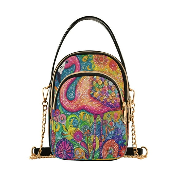 DIXRUYEE Cross Body Fashion Shoulder Waist Purse Bags Flamingo Festivity Pocket Handbags