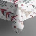 thumbnail image 4 of White Christmas Tree Pattern Rectangle Tablecloth 60"x120",Waterproof Polyester Rectangle Table Cloth, Wipeable Spillproof Polyester Tablecloth for Dining, Camping, Indoor and Outdoor, 4 of 6