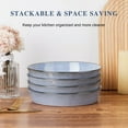 thumbnail image 6 of Vesteel Pasta Bowls Set of 4, 34oz Salad Plates for Home Kitchen, Double Reactive Glaze Large Wide Ceramic Bowls for Serving Dinner, Microwave & Dishwasher Safe, Grayish Blue, 6 of 8