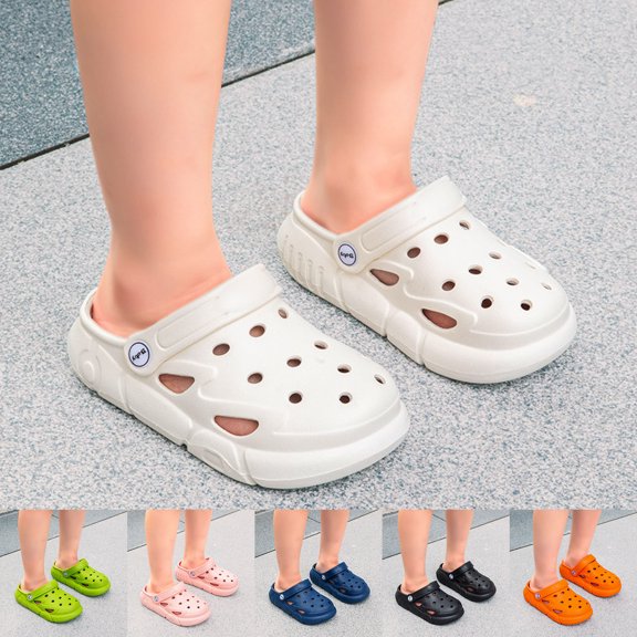 Toddler Boy Sandals Boys Lightweight Breathable Summer Beach Clog Sandals Casual Kids Slippers Black 2.5-3 Years