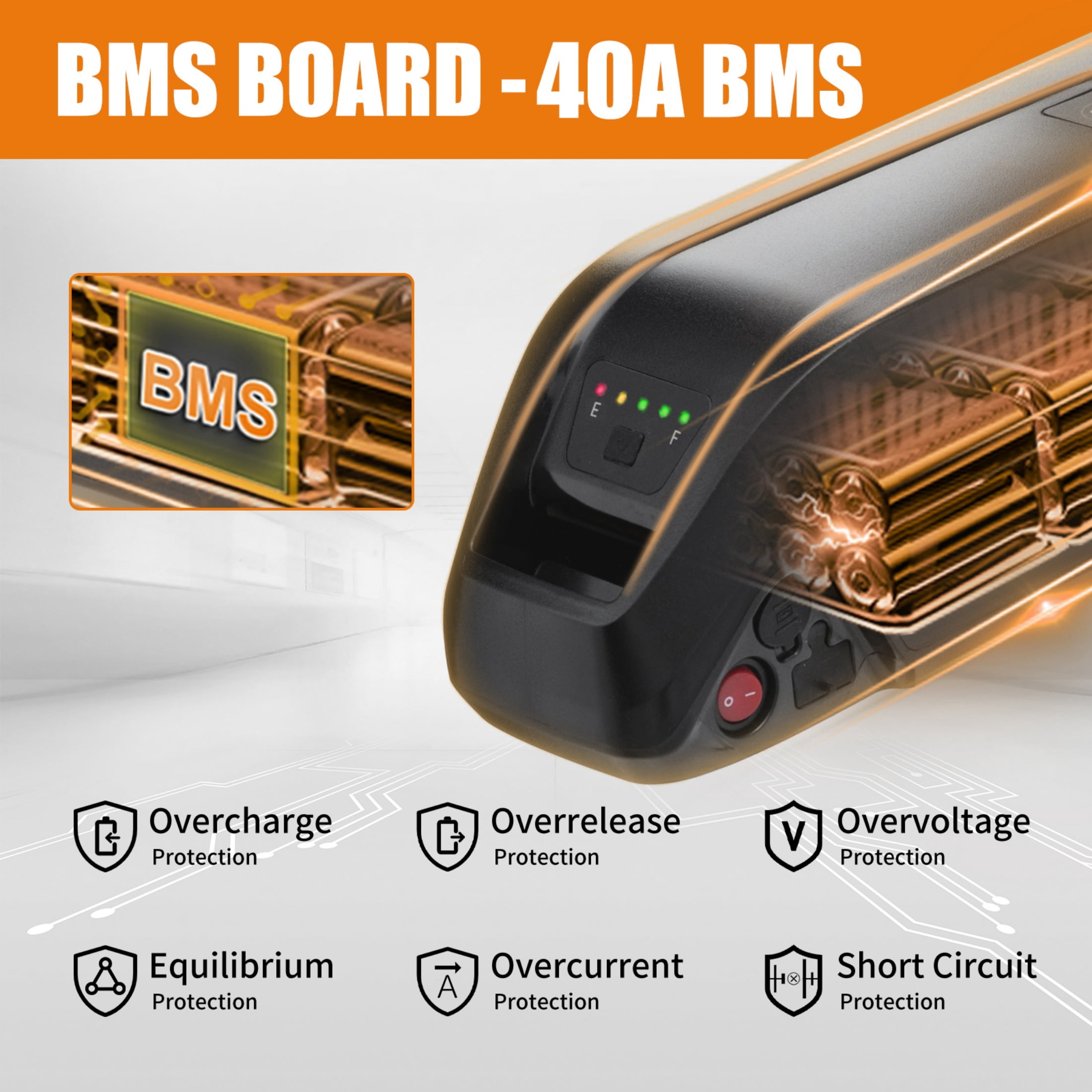 5 Pins 48v 15.6ah Ebike Battery with Charger Lithium ion Battery for Electric Bicycle Scooter