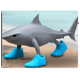 thumbnail image 3 of Sharks Wearing Shoes Decoration 3D Printing Ornaments Home Decoration,1 x Sharks wearing shoes decoration,Gray & Blue, 3 of 6