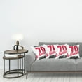 thumbnail image 3 of Ambesonne Saying Throw Pillow Cover 4 Pack, 70 Years Lettering Party, 20", Dark Coral White, 3 of 5