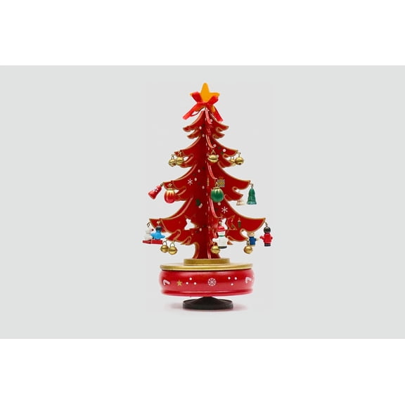 Red Wooden Christmas tree Wizardi F07M6-20 Red