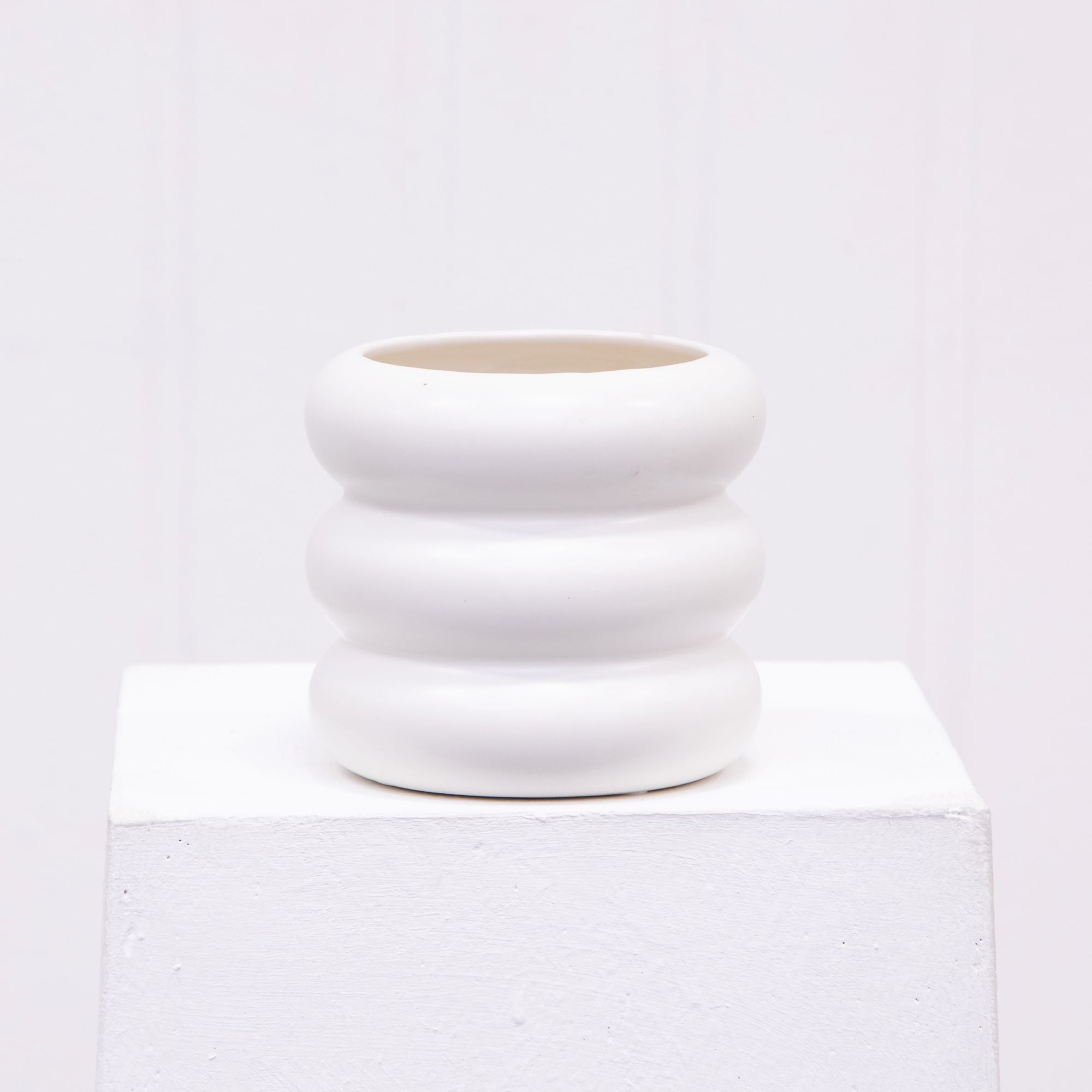 (3 pack) Mainstays 5" White Ceramic Bubble Planter