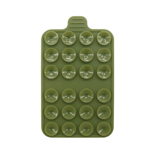 Sidaley Funda protectora digital con ventosas dobles para soporte confiable en cualquier lugar Soporte para teléfono móvil para automóvil Relojes inteligentes Verde oscuro PC 1