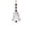 ✅ White, variant on WWC Christmas Bell Ornament with Beads, Clear White Hanging Bell Pendant, Christmas Tree Decoration with Crystal Bead String for Party Decor