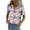 Light Blue, variant on 250th Anniversary Top for Women 1776-2026 - Patriotic USA Flag Wave Print Button Down Shirt with Pocket - Short Sleeve Collared V-Neck Blouse for Business Casual Work & Independence Day Red L
