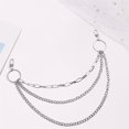 thumbnail image 4 of Multi-layer Belt Waist Chain Men Women Punk Hip Hop Pants Keychain (Silver), 4 of 6